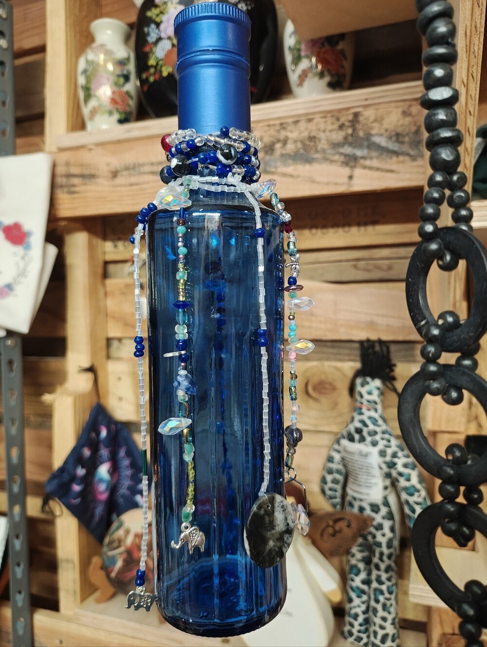 Beautiful Blue Bottle - Suncatcher - Austrian Crystal